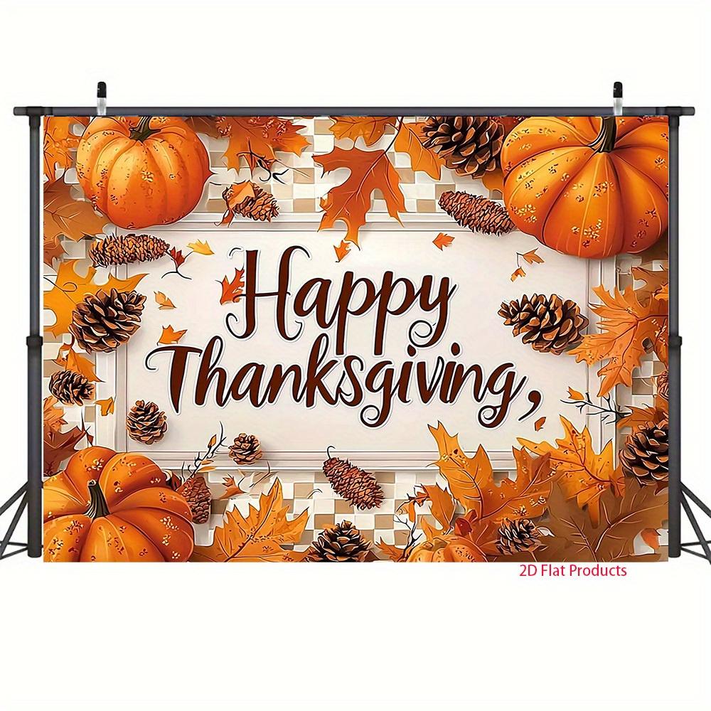 Two-dimensional plane, 1 piece - Thanksgiving pumpkin set-up, suitable for background banner, suitable for celebration events