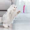 Funny Kitten Cat Teaser Interactive Toy Rod with Bell and Feather Toys for Cats Teaser Interactive Toy Rod Pet Cats Toys Stick