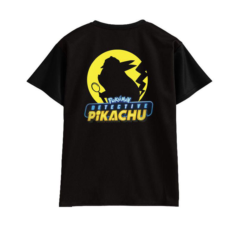 Pokemon Detective Pikachu Tshirt 3d Print Short Sleeve Cosplay Costume Tee Tops