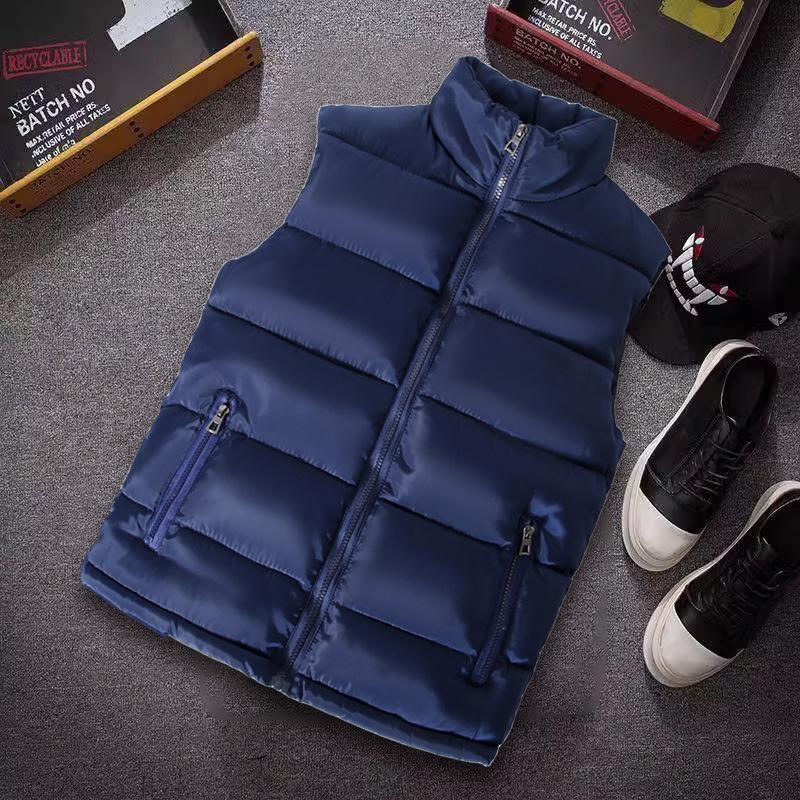 Белый жилет, мужская куртка, приталенный воротник-стойка, пуховики без рукавов, весна-осень, повседневный жилет, мужское теплое пальто