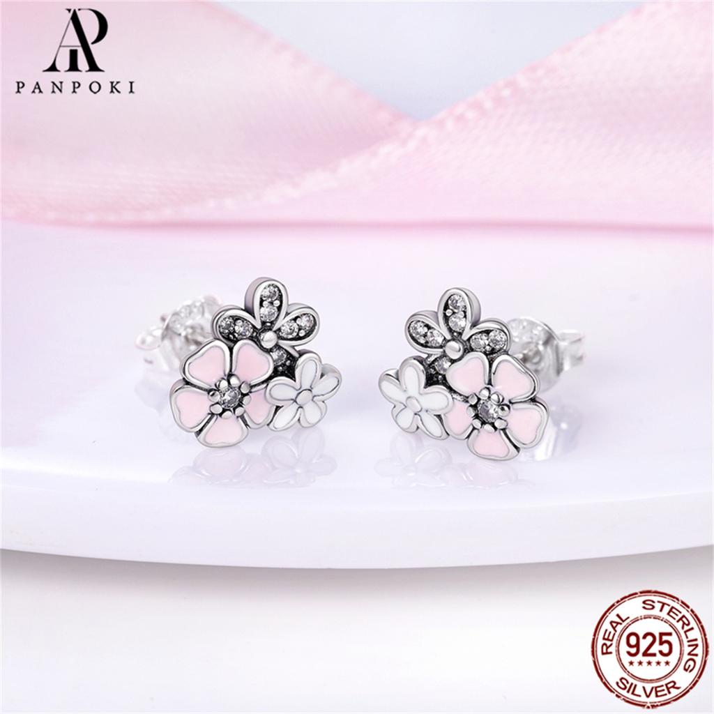 Женские серьги-гвоздики из стерлингового серебра S925 с цветком ромашки, 23 стиля, оригинальные серьги, женские свадебные украшения, подарки