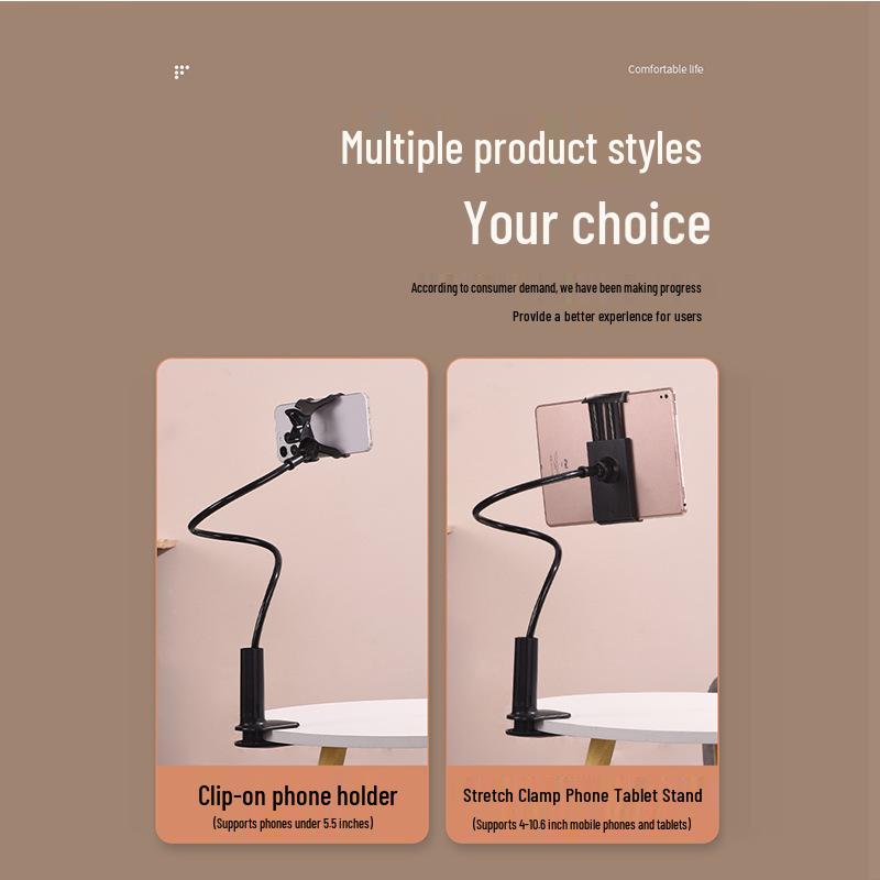 Universal Gooseneck Phone & Tablet Holder: Bedside, Streaming, Desktop Use