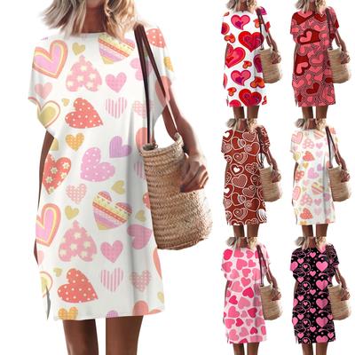 Женские повседневные однотонные пуловеры с круглым вырезом и короткими рукавами, платья с разрезом