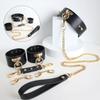 SM Ошейник Наручники Кожаный Бондаж Пара Феминизм Реквизит Для Взрослых Бондаж Ошейник Ремешок Тяга Секс Товары Женские Аксессуары Сексуальные