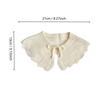 Warm O-Neck Fake Collars Laced up Knitted Knitting Detachable Collar Solid Color Shirt Shawl Wrap