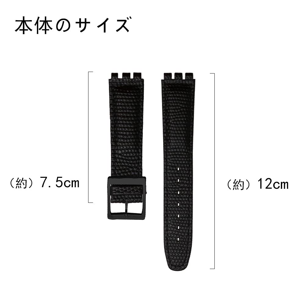 ZHUOLEI Часы Swatch Включают 3 пружинных штифта и ремешок с коробкой, 17 мм/19 мм, Черный, Штифты, Съемник,