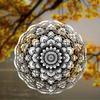 3D Mandala Flower Metal Wind Spinner - 360° Rotating Hanging Garden Decor, Outdoor Yard Art with No Battery Needed