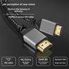 Mini HDMI To HDMI 4K Cable 2.0 - Gray Aluminum, Braided Mesh
