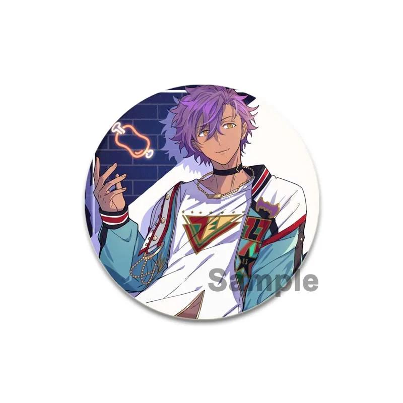32/44/58mm Ensemble Stars Idol Brooch Round Cartoon Cosplay Badge Adonis Otogari Icons Lapel Pins for Backpack Gift Accessory