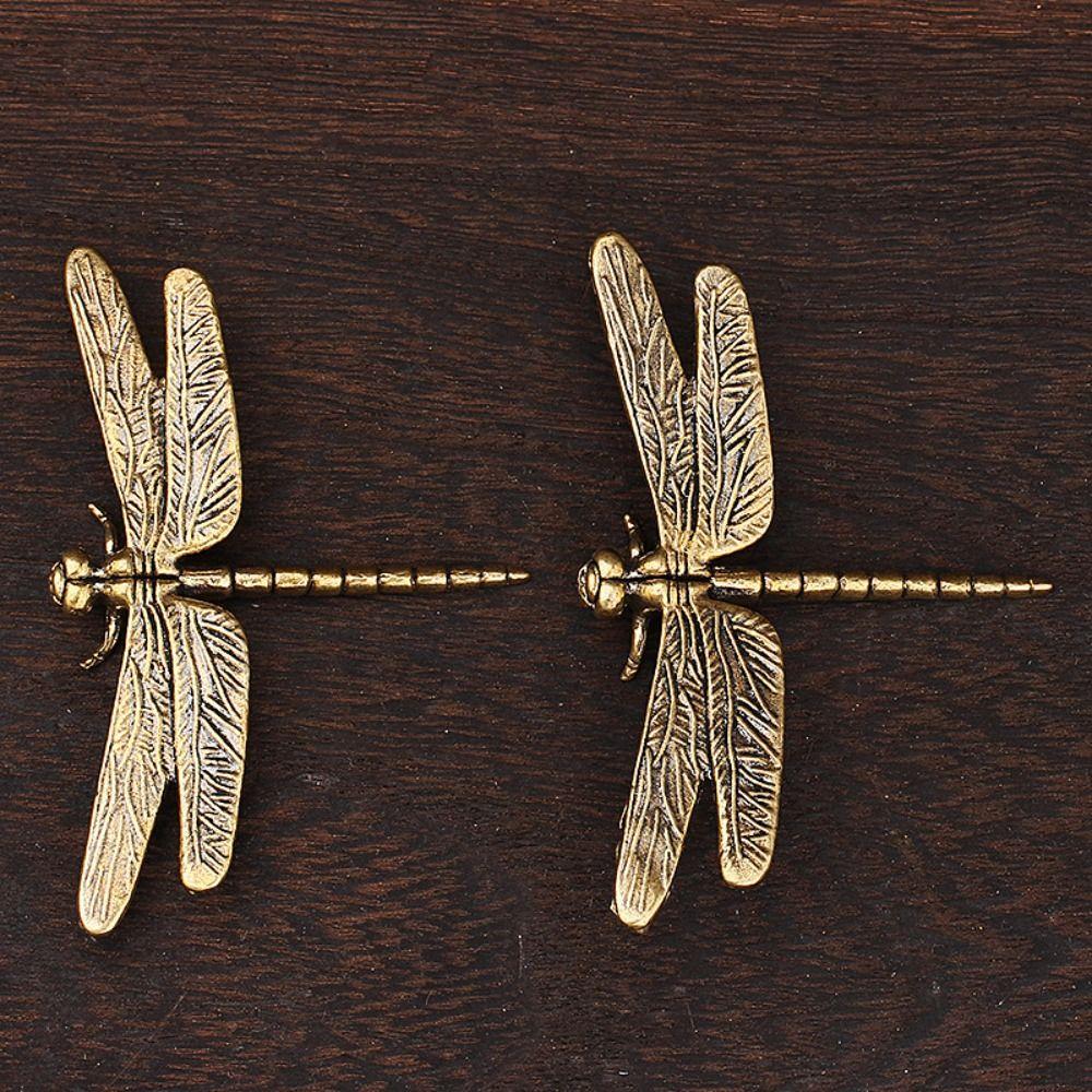 Elegant Brass Dragonfly Figurines Copper Dragonfly Ornament Garden Decoration