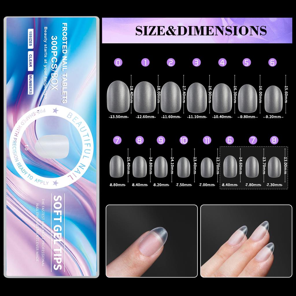 Nail Art Pads Wear Nail Ultra-Thin And Seamless Full Matte, No Grinding, Extended Fake Nail Patch 15 Size