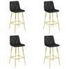 Nado Stool - Black Velvet / Golden Legs X 4