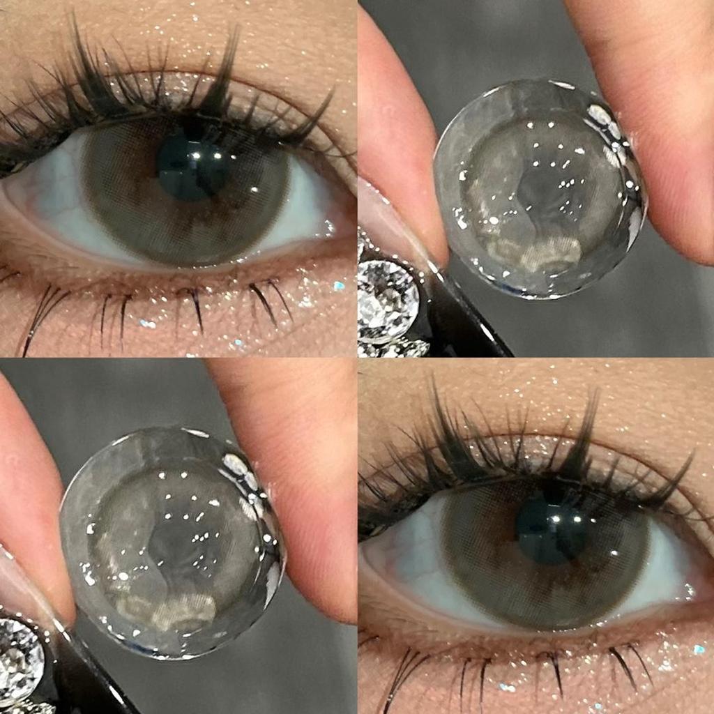 2PCS Contact Lens Cosmetic 1 Year Use Myopia Color Contact Lenses Natural Soft Contact Lens Contact Lens Cosmetic