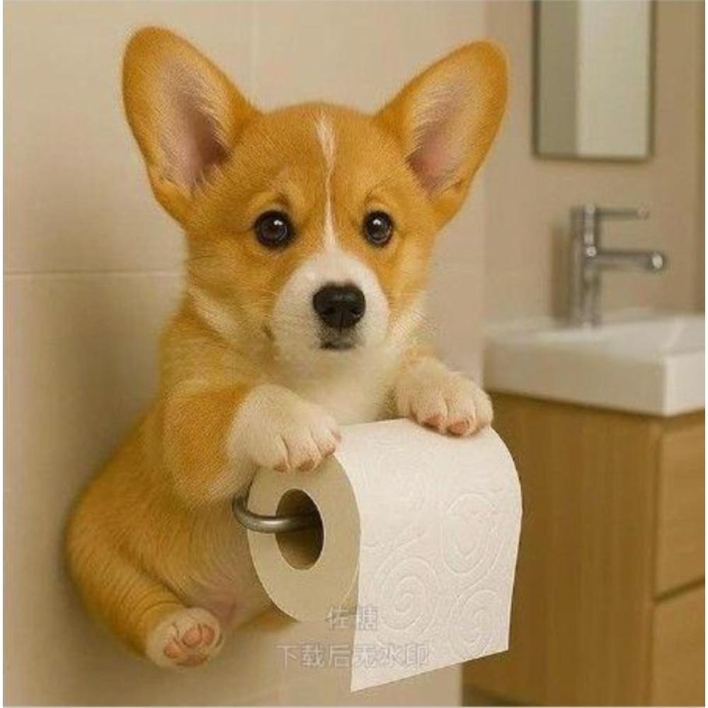 Dog Series Tissue Holder Cute Decorations Home Statue Toilet Wall Hanging Roll Paper Storage