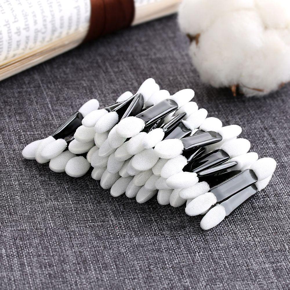 50 PCS Beauty Professional Eyeliner stick Applicator Sponge Double Foam Head Eyeshadow Brush