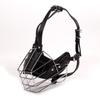 Dog Muzzle Metal Face Basket Dog Mouth Breathable Adjustable Leather Lead Pet Muzzle For Dog Adjustable Mouth Cover