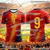 Spanish-style Summer 3D Printed  Football Jersey T-shirt Loose and Comfortable Recommended for Sports Wear