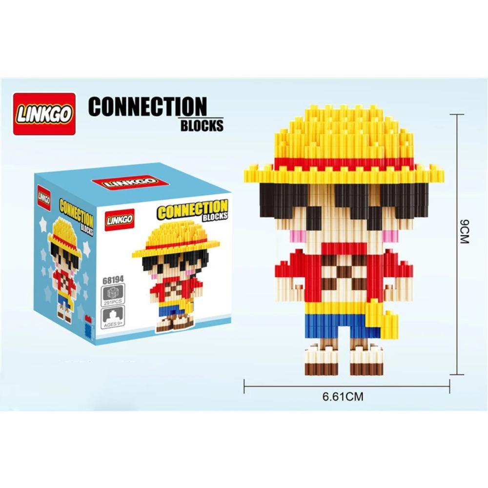 Linkgo Соединяемые Строительные Блоки One Luffy Chopper Piece Boa Franky Zoro Nami Robin Jinbei Brook 3D Модель Мини Фигурка Кирпичик Игрушка