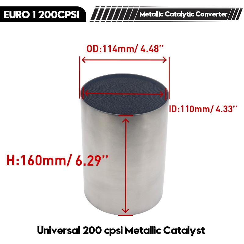 114X100 мм 200CPSI высококачественные фильтр-пакеты для каталитического нейтрализатора потока, универсальный металлический сотовый каталитический нейтрализатор, металлический катализатор