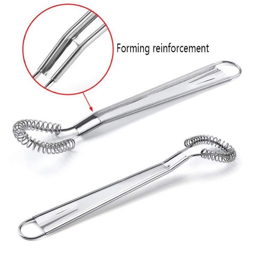 Венчик из нержавеющей стали Ручной пружинный миксер Блендер для молока Кухонный инструмент для смешивания 430 нержавеющая сталь 20,5 * 3,5 * 0,5 см