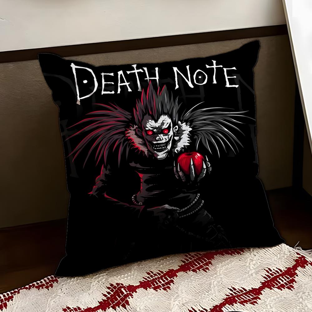 Anime DDeath NNote Cushion Cover Reversible Soft Durable Pillow Cover Home Car MultiScene Use for Daily Comfort