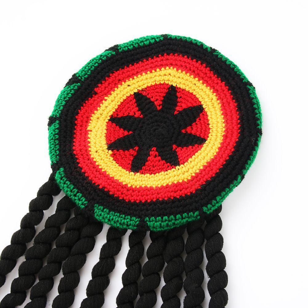 Novelty Dreadlocks Reggae Unisex Jamaican Knitted Beanies Wig Braid Hat Rasta Hair Hat