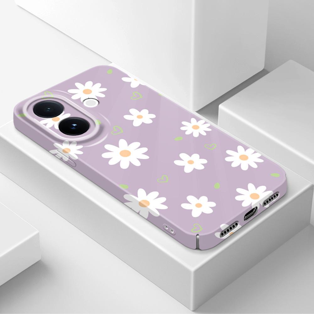 Нежный чехол-ромашка для VIVO V60 V50 V40 Lite V27 V25 V23 V23E V20 Pro 4G 5G Пленка Жесткая крышка