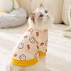 Autumn and Winter Cat Cartoon Full Print Traction Two-legged Loungewear Dog Air Conditioner Clothing Teddy Pajamas Pet Cat Clothes