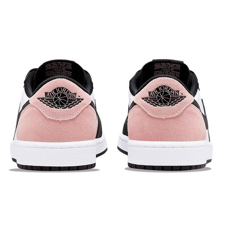 Air Jordan 1 Retro Low OG GS Отбеленные коралловые детские кроссовки Розовый Черный Белый CZ0858-061