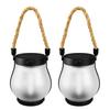 1/2/3Pcs Flickering Flame Solar Lantern Two Lighting Modes Dual Charging Outdoor Waterproof Hanging Lantern LED Solar Lamp