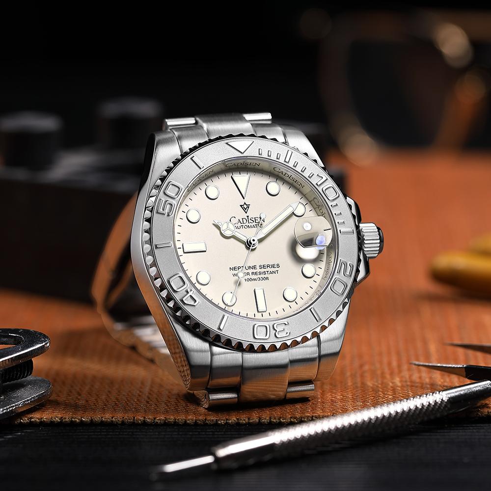 Cadisen 8210 New TOP Brand Luxury Men's Watch With Box Neptune Series Water Resistant 100m/330ft Automatic Men's Mechanical Watches