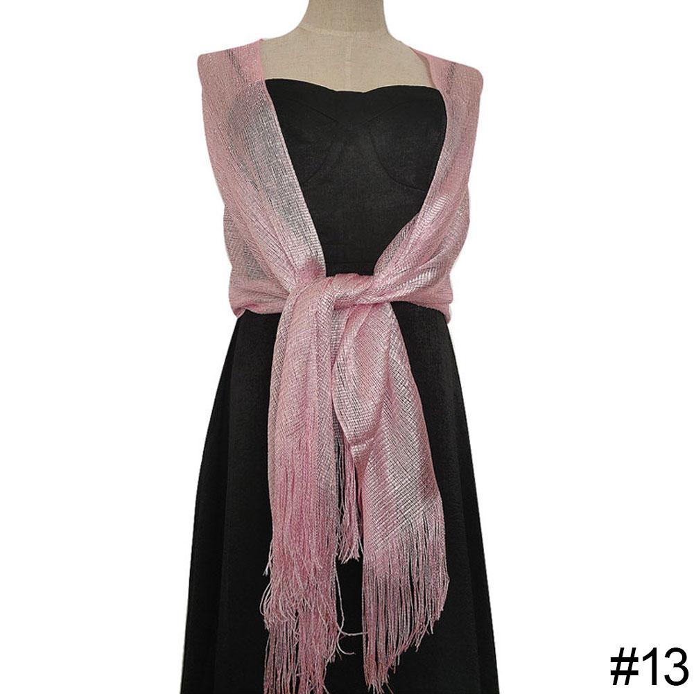 Женские элегантные вечерние платья, шали, золотые, серебристые проволочные кисточки, женские вечерние свадебные аксессуары, шарф