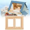 Mini Simulation Wooden Window Furniture for 1:12 Doll House Accessory