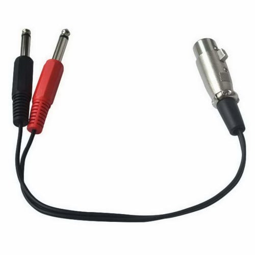 XLR Female To 6.35mm Mono Male Audio Y Splitter Cable, 1 XLR Female To 2 Dual 6.35mm Male 30cm (1.5m/3m) Stereo Mic Audio Converter Adapter Cable