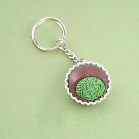 Keychain Pendant, Stress Relief Keyboard Keyring, Portable Chocolate-Shaped Keychain Pendant for Backpack Bag