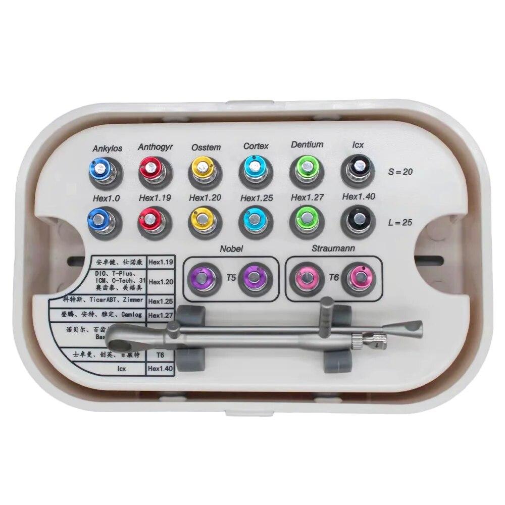 Динамометрический ключ для зубных имплантатов, отвертка 10-70NCM, храповые отвертки, инструменты для ремонта стоматологических имплантатов