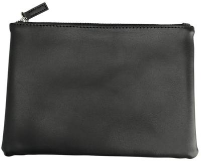 Аксессуар Flat Pouch [Flox] Pouch, Мужской, Держатель, Маленький, Кожаный, Женский, Бренд, Популярный, Стильный, Кожаный, Сумка-в-сумке, Маленький, Тонкий, (черный)