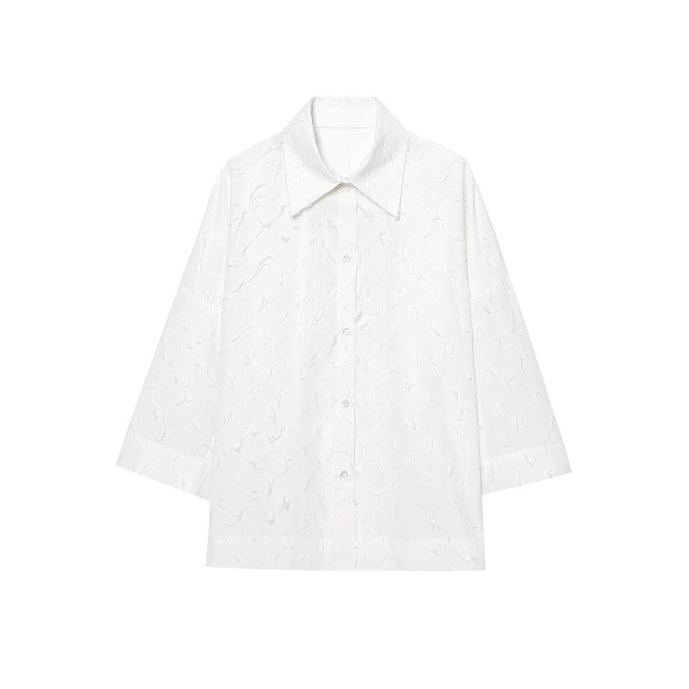 Комплект женской рубашки с кисточками из перьев и юбки миди в европейском и американском стиле