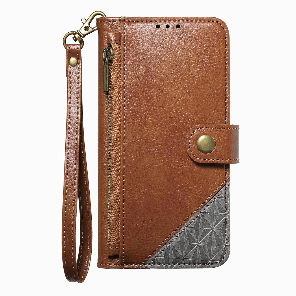 Leather Wallet Flip Case for Samsung Galaxy A17 A16 A15 A14 A13 A12 A07 A06 A05 A05S A04S Phone Cover Detachable Wrist Strap