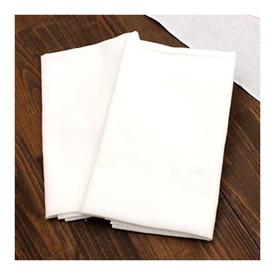 10 Pack White Plain Tenugui Towels, 100% Cotton, Approx. 35x90cm, Made in Japan