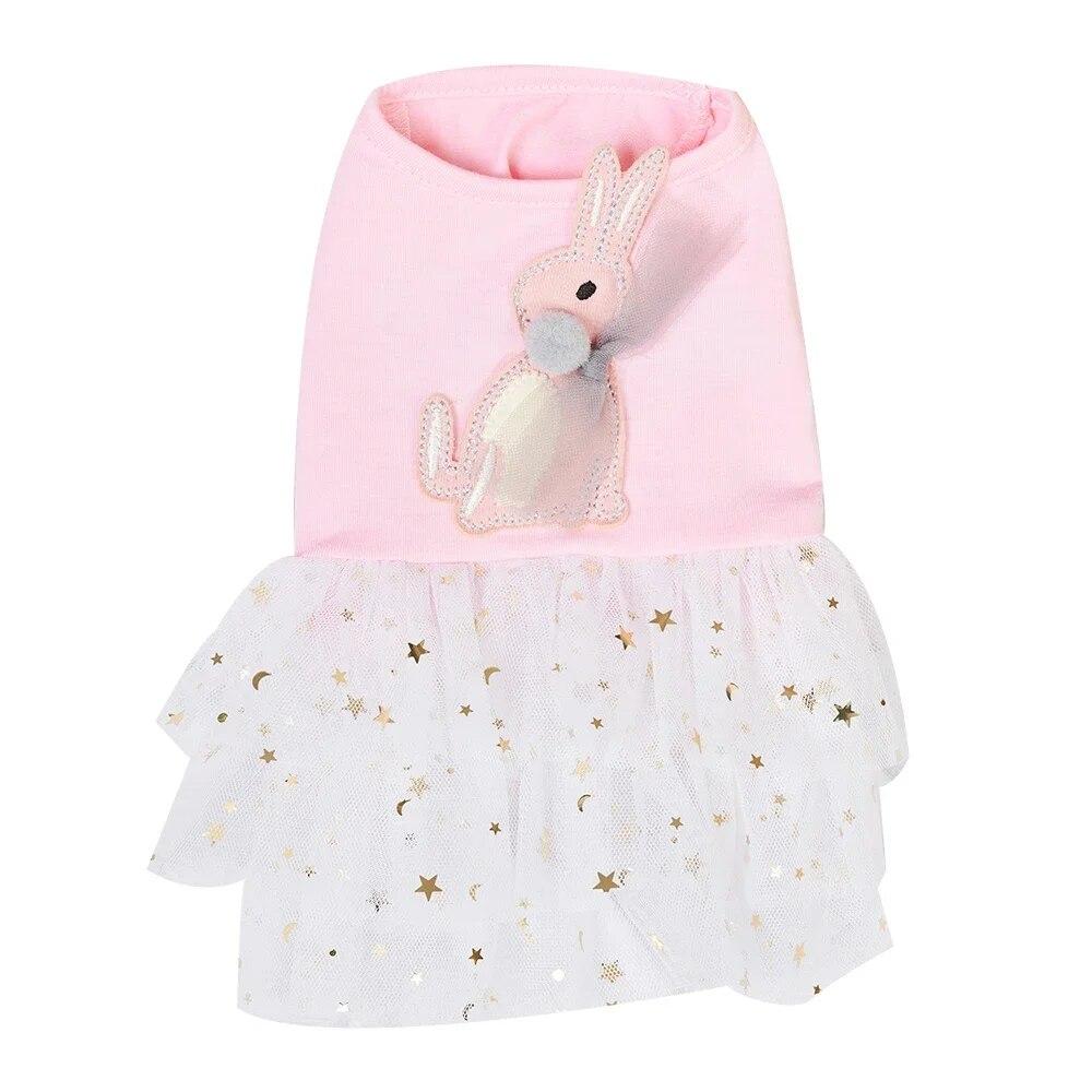 Платье для собак в стиле принцессы, юбка для куклы-кролика, хлопковая одежда для домашних животных, сетчатая юбка, милая одежда для собак для маленьких и средних собак, товары для домашних животных