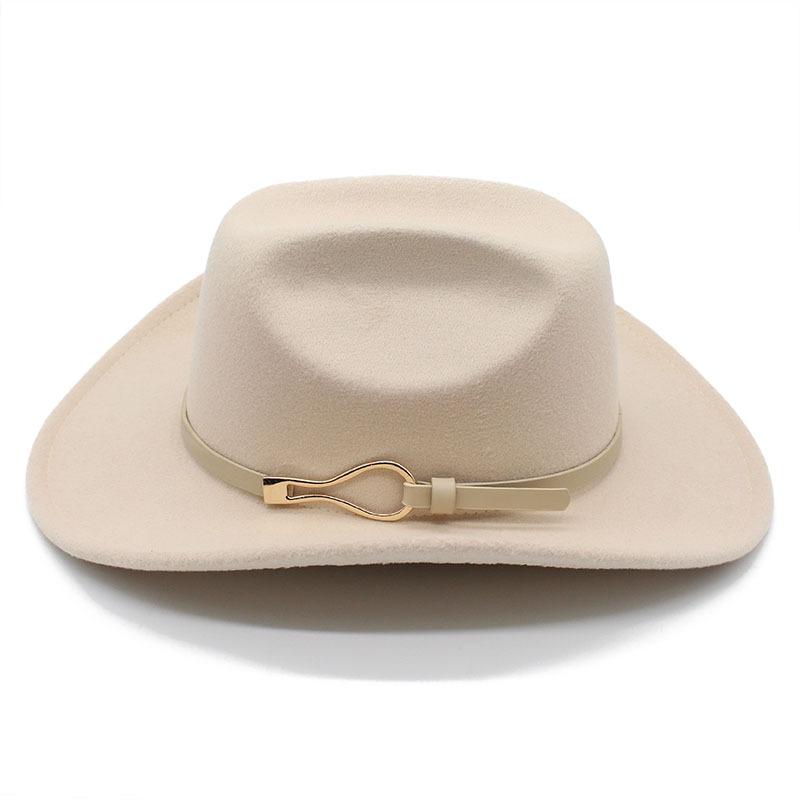 Vintage Men'S Wool Cowboy Hat Western Cowboy Hat Women'S Top Hat Jazz Hat Felt Hat