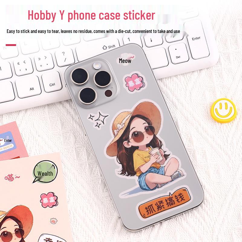 2025 Waterproof Christmas Cartoon Stickers: Internet Celebrity Logos, Self-Adhesive Transparent Labels