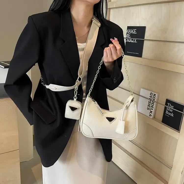 Женская сумка через плечо в стиле ретро, универсальная, с широким ремешком на одно плечо, летняя, новая