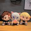 Cartoon Demon Slayer Plush Toys Kawaii Kamado Tanjirou Agatsuma Zenitsu Kamado Nezuko Stuffed Dolls Lovely Pillow