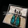 Брошь-фуршет с попугаем и драгоценными камнями Sotheby's, винтажная, покрытая 18-каратным золотом, серьги Parra Luxury с цирконами и жемчугом