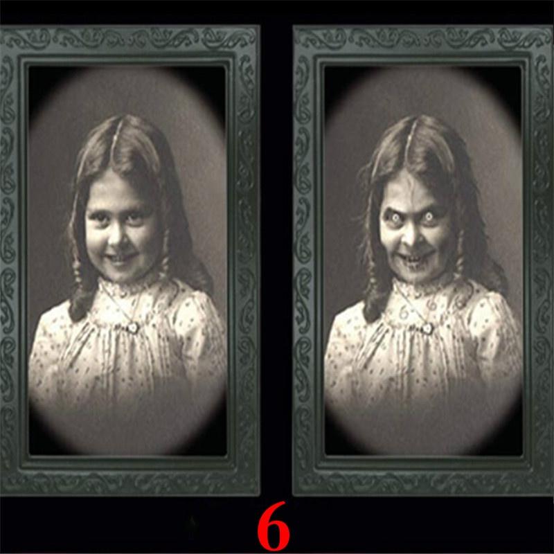 3D изменяющееся лицо привидение фоторамка украшения на Хэллоуин ужасы ремесла украшения для дома с привидениями реквизит для вечеринки на Хэллоуин