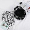 Casual Artist Hat Keep Warm For Girls Autumn Painter Hat Women Visors Cap Plaid Beret Octagonal Cap