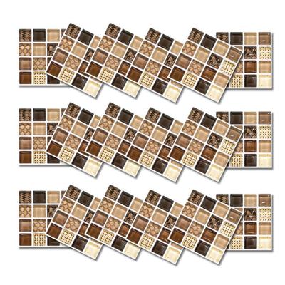 18 шт. 10*10 см водостойкая маслостойкая самоклеящаяся наклейка, имитирующая мозаичную плитку, для кухонной фартука