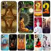 Чехол для телефона Buddha для iPhone 14 SE 6 6S 7 8 Plus X 10 XR XS 11 12 13 mini pro MAX черная задняя крышка из ТПУ